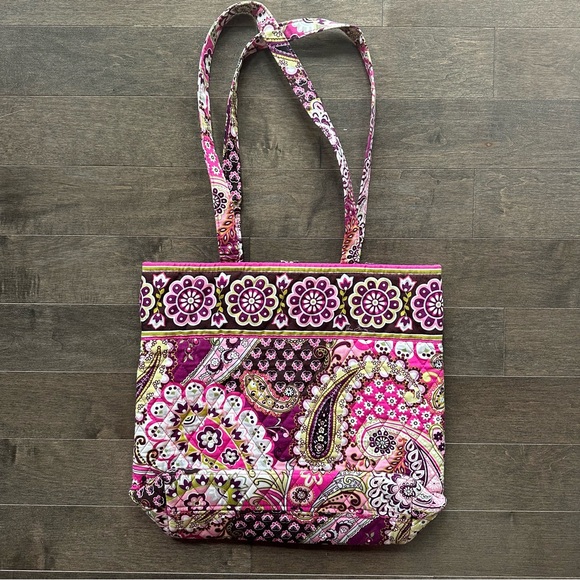 Vera Bradley Very Berry Paisley "Retired" Tote Travel Vacation Casual - Picture 5 of 7